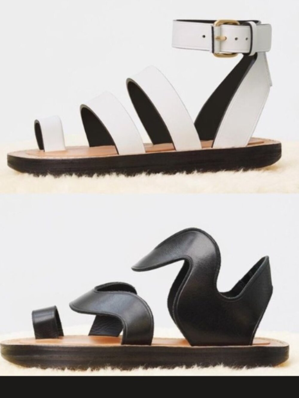 Celine Fall Winter 2016 Wavy Hiker sandals size 39.5